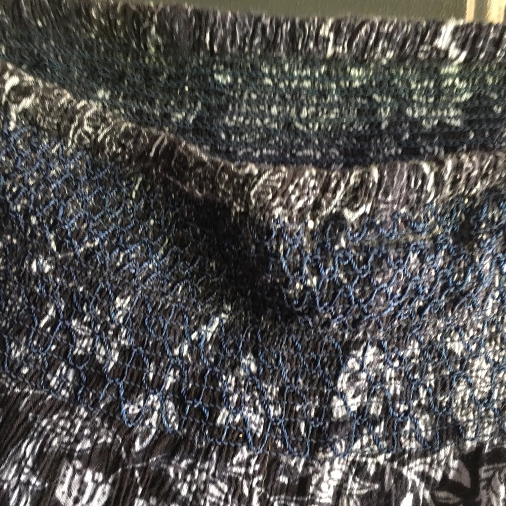 Dark Blue Pattered Shorts by DB